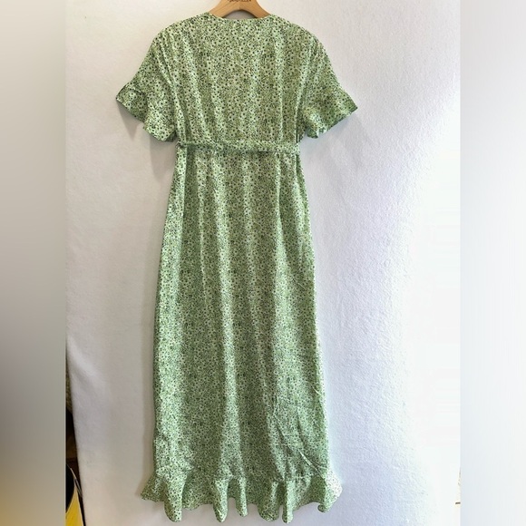 Vero Moda Maternity Wrap Maxi Dress Ruffle Front NWT - Picture 6 of 10